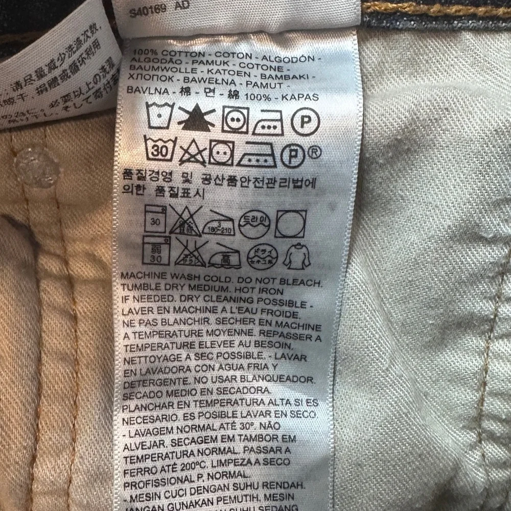 Levi's 559 Jeans Men 34x30 (34x27) Blue Relaxed Straight Fit Denim Cotton Casual